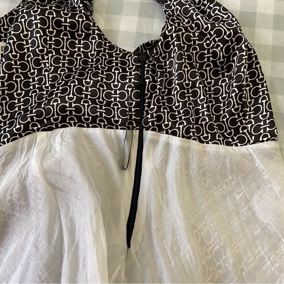 GORGEOUS Serena dress one shoulder silky dresses black cream white size 3 lightw - Picture 7 of 14